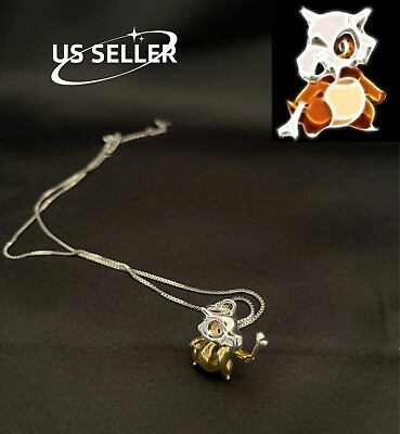 #ad Anime Pokemon Necklace Cubone Pendant Jewelry Necklace Gift Cute Accessories