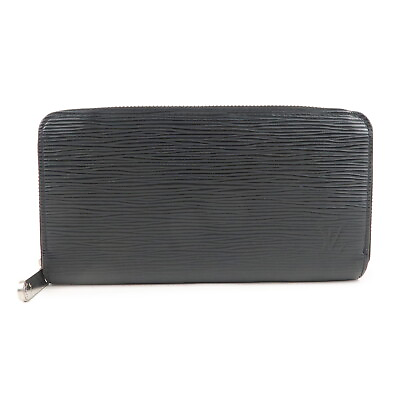 #ad Auth Louis Vuitton Epi Zippy Wallet Zip Round Long Wallet Black M61857 Used F S