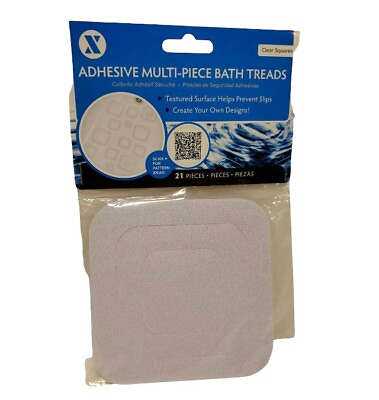 #ad Adhesive Square Bath Treads 21 Per Pack in Gray by SlipX Solutions NEW Textured
