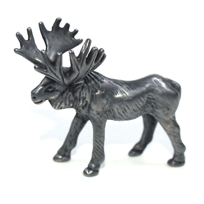 #ad Brass Vintage Elk Figurine Small Deer Statue Animal Figurines Desktop Decoration
