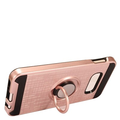 #ad GSA Brushed Hybrid Case Ring Stand for Samsung Galaxy S10e 5.8quot; Rose Gold