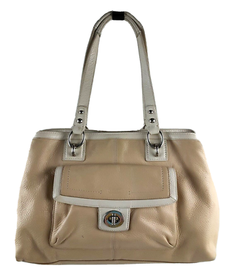 #ad Coach Pebbled Penelope Leather Carryall Handbag Shoulder Bag F19044 Purse