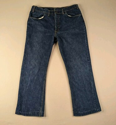 #ad Vintage 70s Levis 684 Orange Tab Big Bell Jeans Adult 34x27 Denim Hemmed*