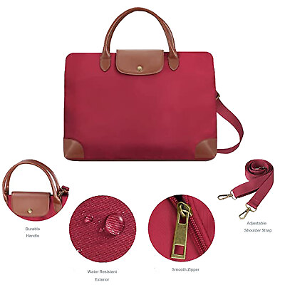 #ad 15.6 inch Laptop Tote Bag for Women Shoulder Messenger Bag Work Business Travel