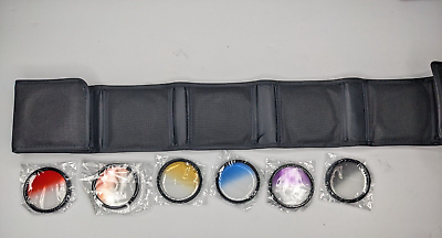 #ad 55mm Set of 6 Ultimaxx Studio Series MC Gradual Color Set lens filters with case