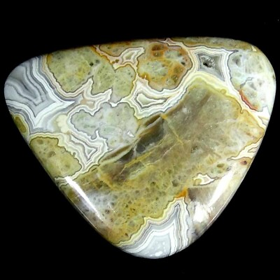 #ad 56.70Cts. 32X40X6mm. 100% Natural Designer Crazy Lace Agate Fancy Cab Gemstone
