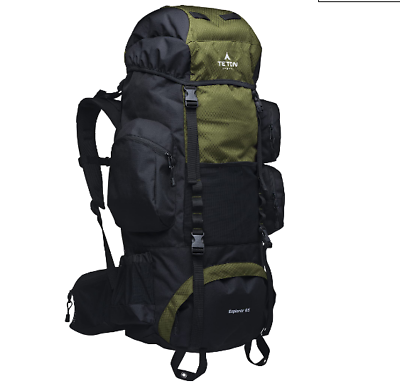 #ad TETON 65LOlive Explorer Internal Frame Backpack for Hiking Camping Backpacking