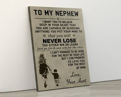 #ad Family To My Nephew Love from Aunt Canvas Poster No Frame Home Décor Gifts
