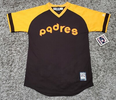 #ad Majestic Mens MLB San Diego Padres Cooperstown Cool Base Replica Baseball Jersey
