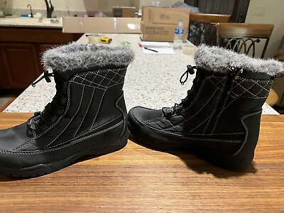 #ad Totes Women#x27;s Snow Boots Waterproof All Weather Winter Boot Black 8.5M