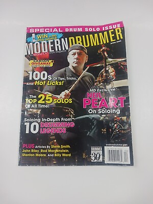 #ad MODERN DRUMMER VOLUME 30 NUMBER 4 APRIL 2006 SPECIAL DRUM SOLO ISSUE NEIL PEART