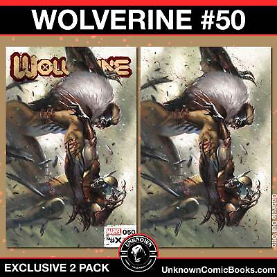 #ad 2 PACK WOLVERINE #50 UNKNOWN COMICS GABRIELE DELL’OTTO EXCLUSIVE VAR 05 29 20