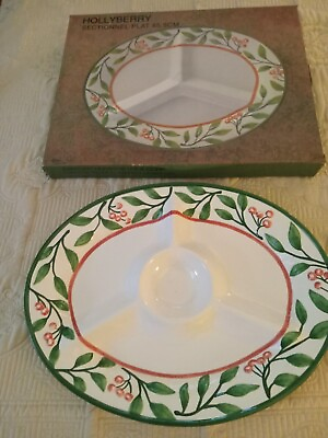 #ad Holiday Serving Platter Sectioned