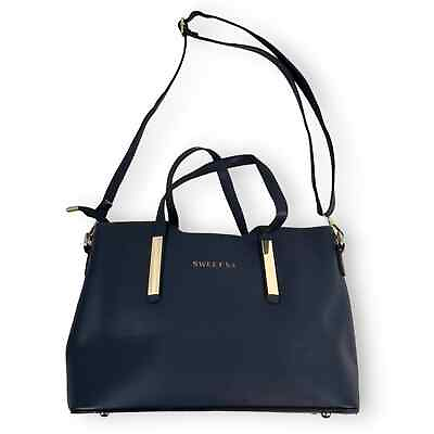 #ad Womens Blue Shoulder Handbag Purse Crossbody Tote Messenger Bag Leather