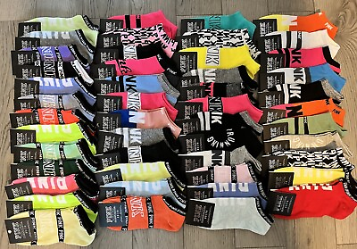 #ad Victoria Secret VS Love Pink No Show Socks 8 Pairs Random Colors New with Tags