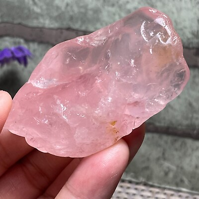 #ad Natural rose crystal Raw Polished Stone Rock Specimen Brazil Healing reiki F8