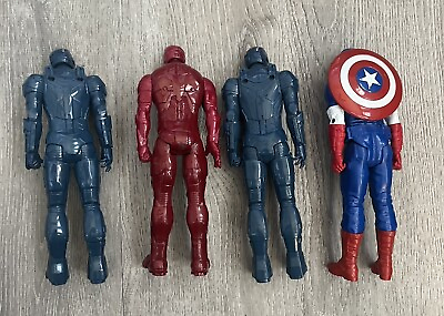 #ad Lot Of 4 Marvel Avengers Figures 11 Inches Three Iron Man One Captain America