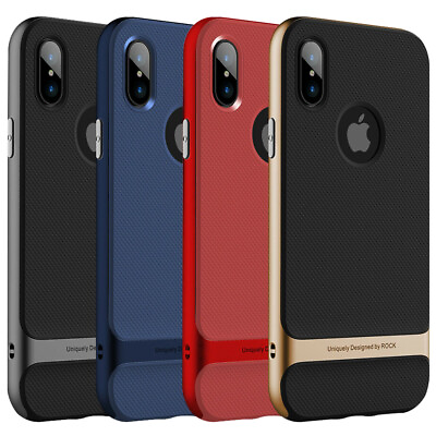 #ad For Apple iPhone XS X Shockproof Phone Case Tempered Glass Screen Protector