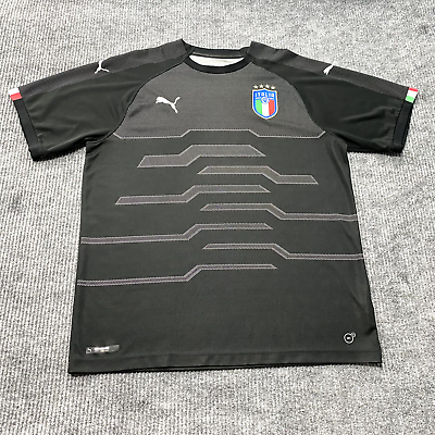 #ad Italy 2017 2018 Goalkeeper Football Shirt Soccer Jersey Black Puma Mens XL