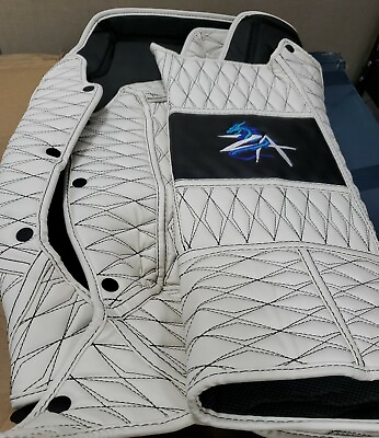 #ad NEW F1 Mats Premium Leather Diamond Double Layer Car Floor Mats White Black....