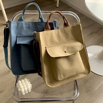 #ad Tote Bag Girl Fashion Casual Shopper Handbag Retro Solid Color Fashion Schoolbag