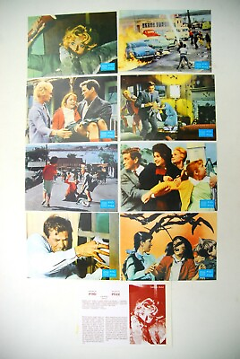 #ad THE BIRDS ALFRED HITCHCOCK JESSICA TANDY TAYLOR 1963 8X EXYU LOBBY CARDS PGM