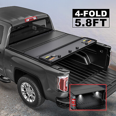 #ad 5.8FT Bed Hard Truck Tonneau Cover For 2014 2018 Chevrolet Silverado GMC Sierra