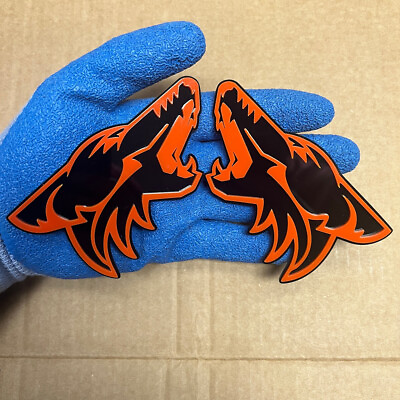 #ad Coyote Emblem Badges Orange Black New Custom Look