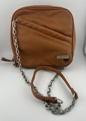 #ad Volcom Genuine Plain Jane Shoulder Bag Purse Tan Brown Handbag Travel