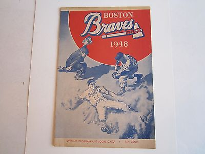 #ad 1948 BOSTON BRAVES VS CHICAGO OFFICIAL PROGRAM amp; SCORE CARD OFC 2