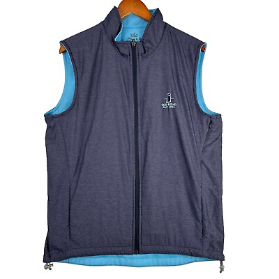 #ad Peter Millar Crown Sport Reversible Vest Mens M Blue amp; Light Blue Golf
