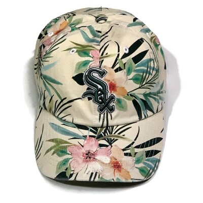 #ad Chicago White Sox Womens Hat #x27;47 Floral Pastel Sharon Adjustable Clean Up Cap