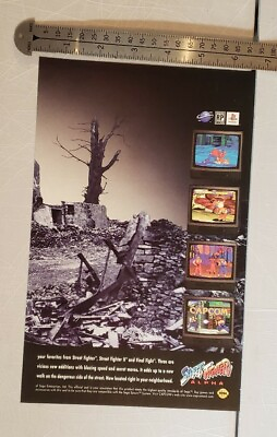 #ad Sega Saturn Street Fighter Alpha RARE Print Advertisement