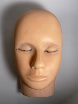 #ad Cosmetology Practice Face Mannequin Head Facial Eyelash Extension Make Up Test