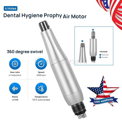 #ad Premium Style Dental Hygiene Prophy Handpiece Air Motor 4 Holes amp; 4:1 Nose cone