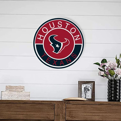 #ad Circular Metal Sign 11.8in Home Decoration fans Gift Houston Texans