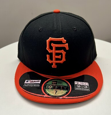 #ad San Francisco Giants Authentic 59FIFTY New Era Black Size 7 Fitted Hat