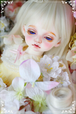 #ad 1 4 BJD Doll Girl Giant Baby Free Face Make Up Resin Figure Half closed Eyes