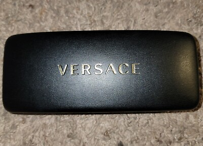 #ad Versace Designer Hard Eye Glasses Storage Case Black