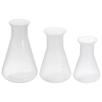 #ad 50100500ml Plastic Erlenmeyer Flask 3 Pack Wide Mouth Conical Flask