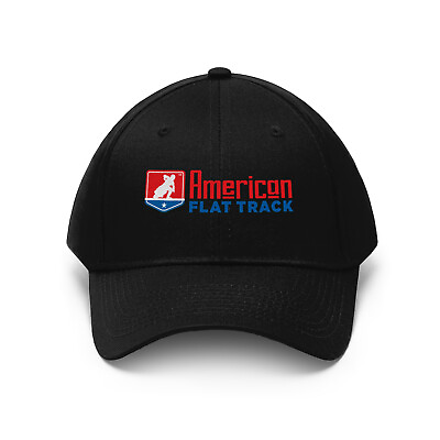 #ad AMA American Flat Track Logo Black Hat Baseball Cap Size S M And L XL