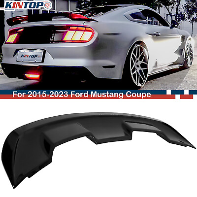 #ad For 2015 2024 Ford Mustang Coupe GT Style Gloss Black Rear Trunk Spoiler Wing