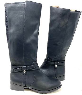 Lifestride Womens Xtrovert Wide Calf Boots Black Size:7 82C