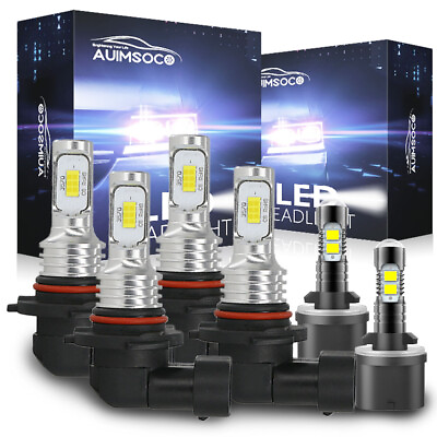 #ad For 2002 2003 2004 2006 GMC Envoy XL LED Lights Headlights Fog Bulbs Kit 6000K