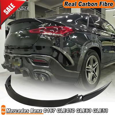 #ad W167 GLE450 GLE63 AMG Real CARBON FIBER Rear Trunk Spoiler Wing Benz Coupe 2020