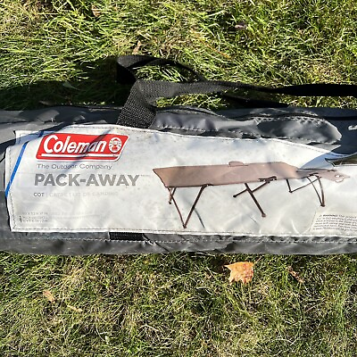 #ad Coleman® Pack Away® Camping Cot with Side Table