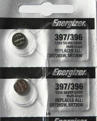 #ad ENERGIZER 396 397 SR726SW SR726W 2 piece WATCH BATTERY NEW Authorize Seller