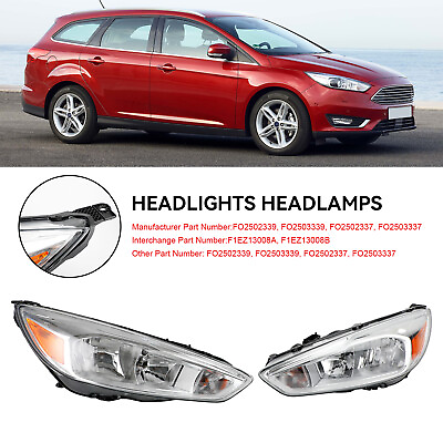 #ad LeftRight Projector Headlights Headlamps For Ford Focus 2015 2018 F8