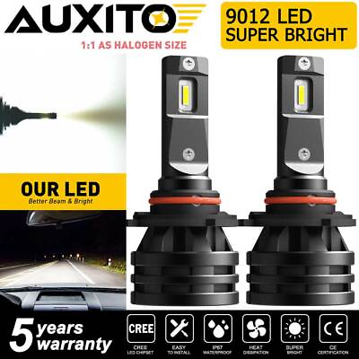 #ad 9012 LED Bulb Headlight 12000lm 52w 6500K High Low Beam Conversion Kit White EAE