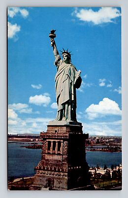 #ad Liberty Island NY New York Statue Of Liberty Antique Vintage Postcard